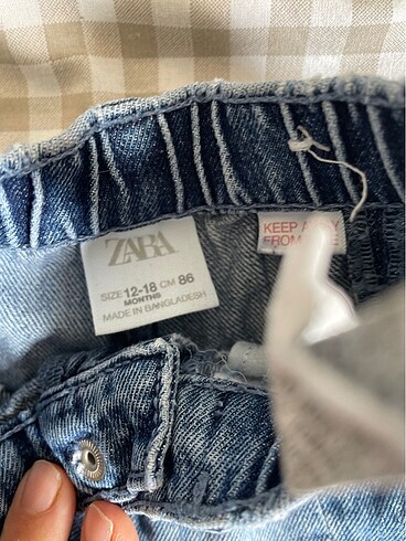 12-18 Ay Beden lacivert Renk Zara jean