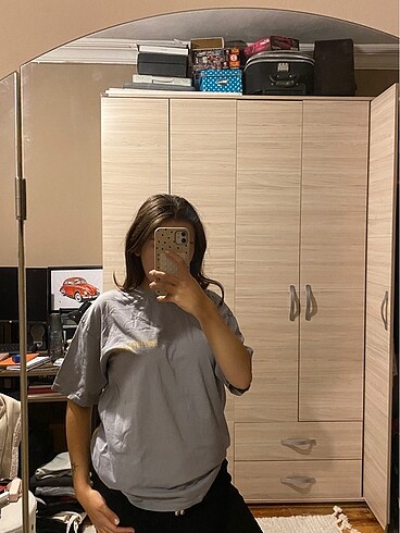 s Beden gri Renk Gri baskılı tshirt
