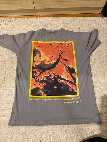 s Beden Gri baskılı tshirt
