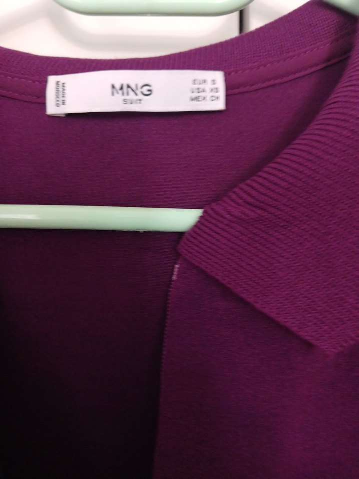 Mor V Yaka Kadın Uzun Tulum - Görsel 3