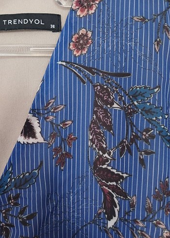 Uzun Kollu, Desenli Bohem Kadın Elbise - Görsel 2