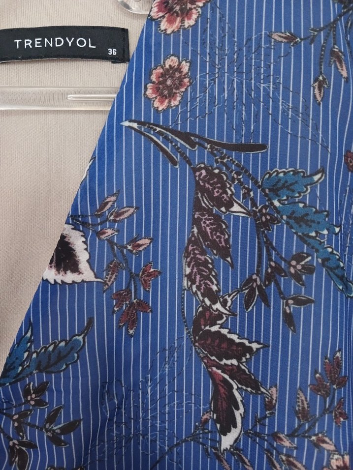 Uzun Kollu, Desenli Bohem Kadın Elbise - Görsel 2