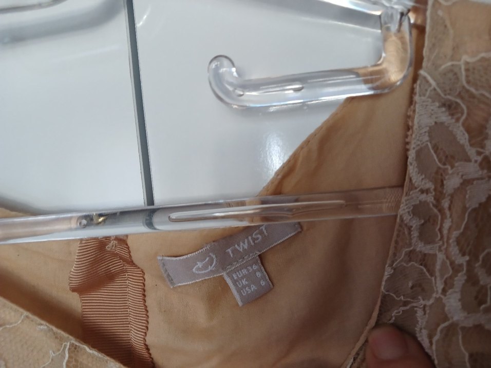 Bej Dantel Kadın Midi Elbise - Görsel 3