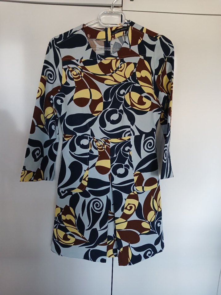 Renkli Desenli bayan elbise - Görsel 2