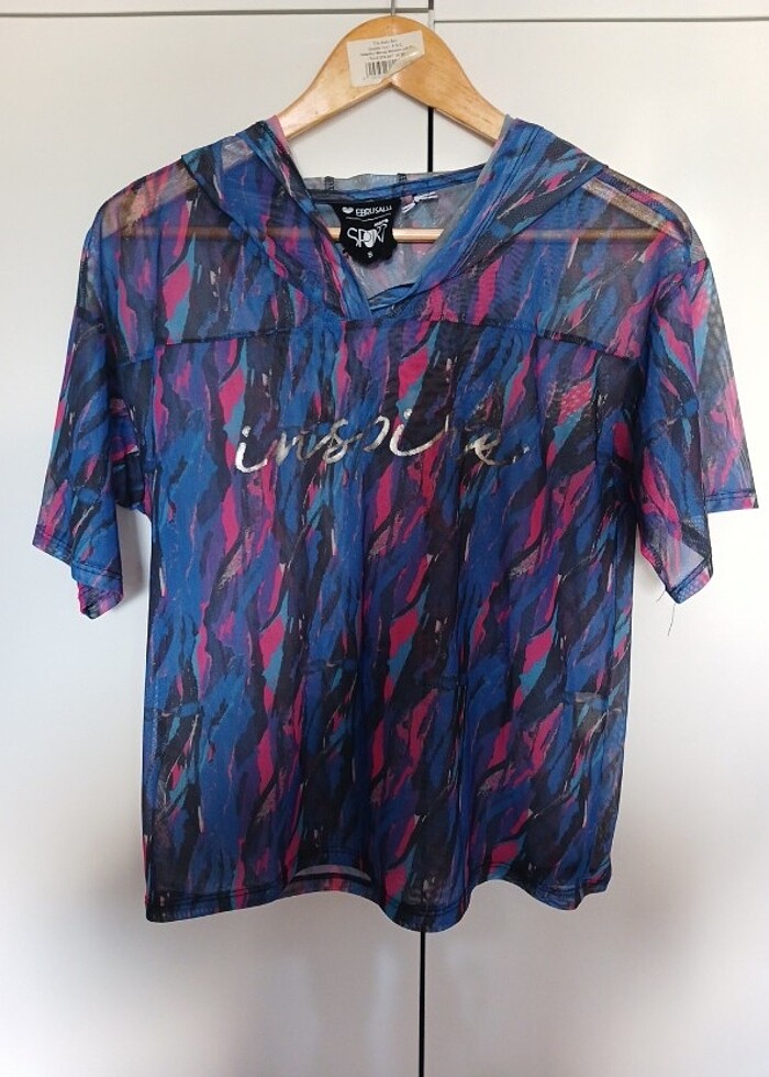 Ebru şallı şifon bluz - Görsel 2