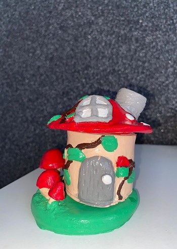 Renkli Kırmızı Mantar Ev Biblosu - Görsel 3