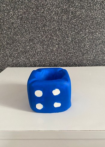 Mavi Renkli Oyun Zar Figürü küllük - Görsel 2
