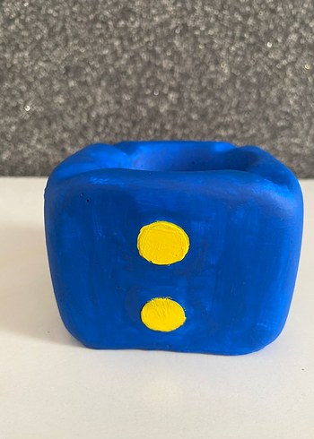 Mavi Renkli Oyun Zar Figürü küllük - Görsel 3