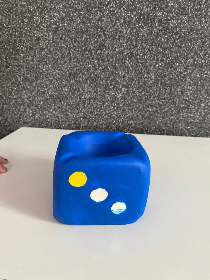 Mavi Renkli Oyun Zar Figürü küllük - Görsel 4