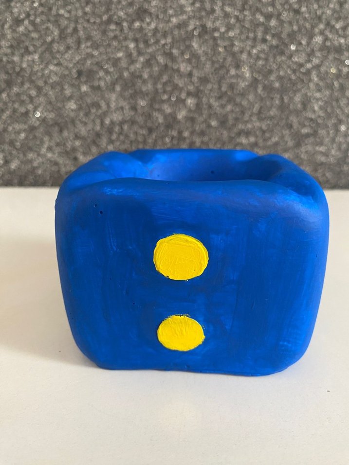 Mavi Renkli Oyun Zar Figürü küllük - Görsel 3
