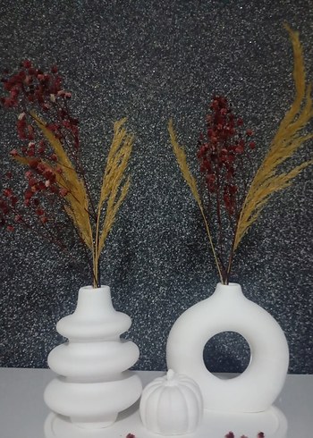 Beyaz Dekoratif Vazo Seti - Görsel 2