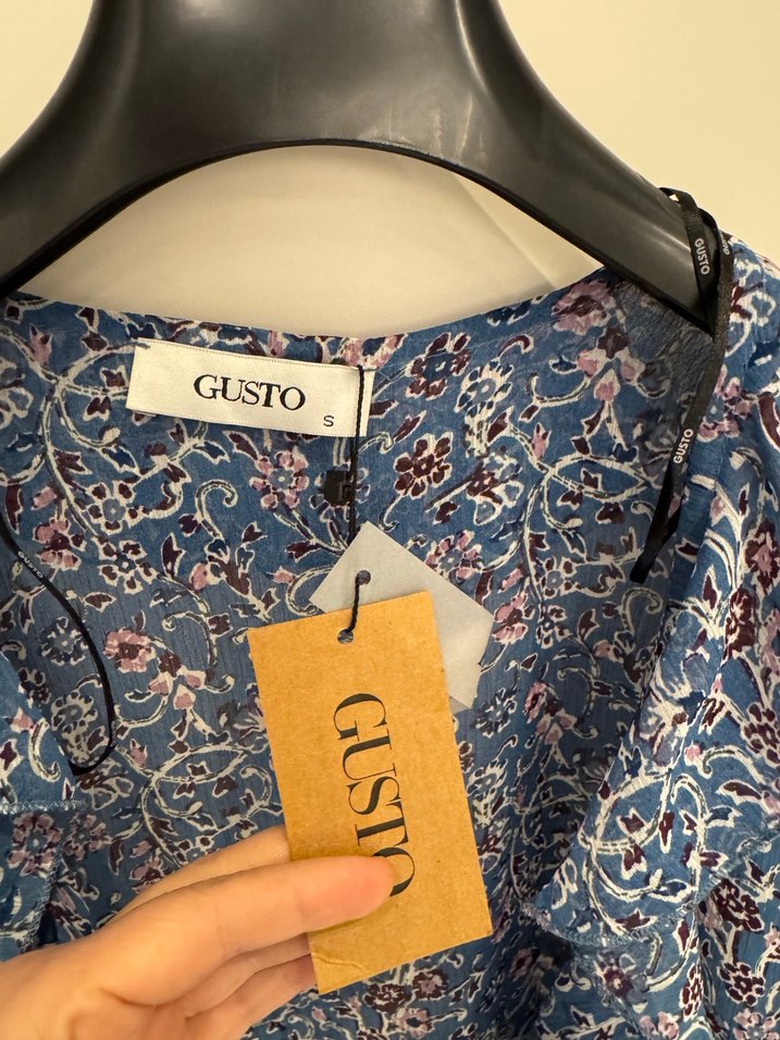 Kısa Kollu, Belden Bağlamalı Bohem Bluz - Görsel 5