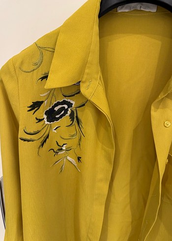 Şık Kadın Uzun Kollu Midi Gömlek - Görsel 3