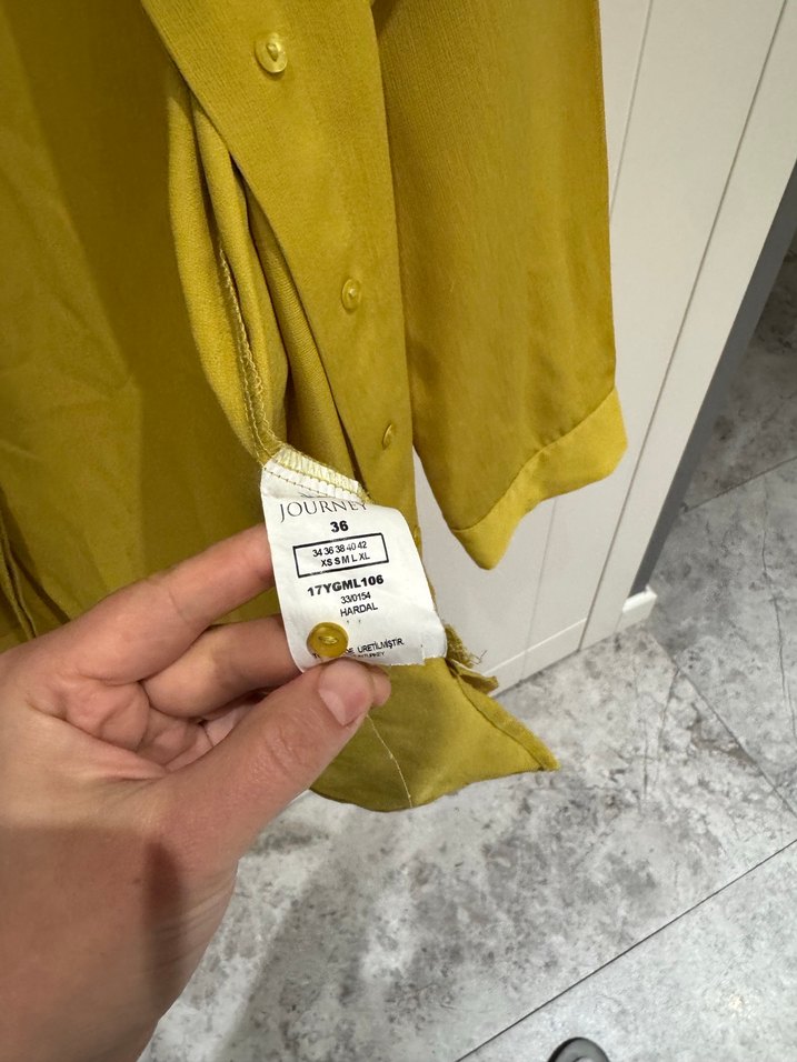 Şık Kadın Uzun Kollu Midi Gömlek - Görsel 5