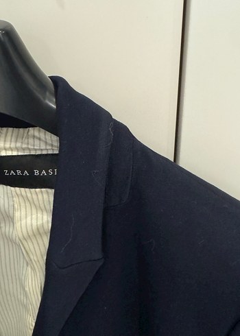 Kadın Siyah Keten Blazer Ceket - Görsel 4