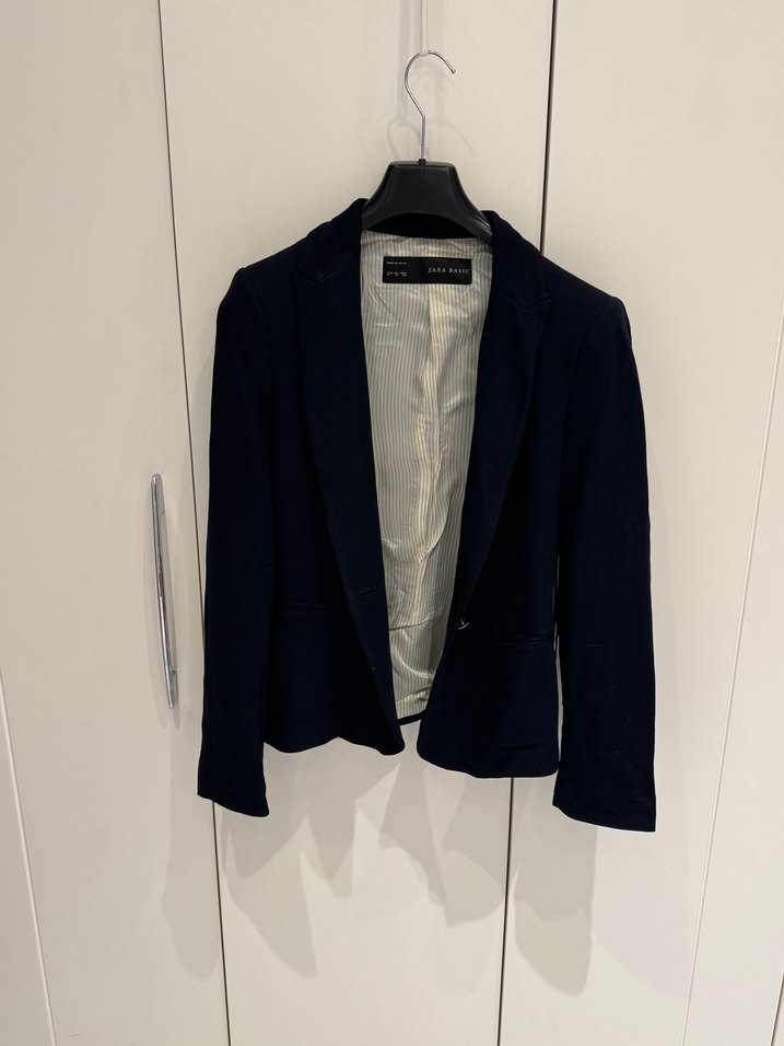 Kadın Siyah Keten Blazer Ceket - Görsel 2