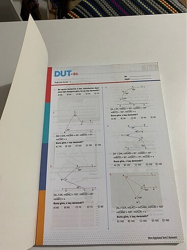 tyt ayt geometri test kitabı