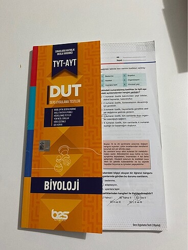 tyt ayt biyoloji test kitabı bes yayınları
