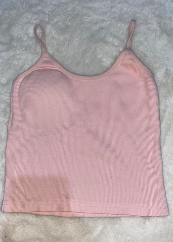 Toz pembe askıkı crop