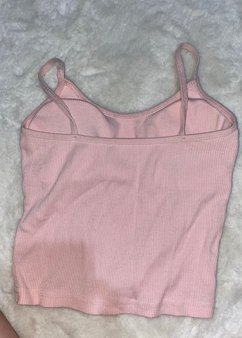 Toz pembe askıkı crop - Görsel 2