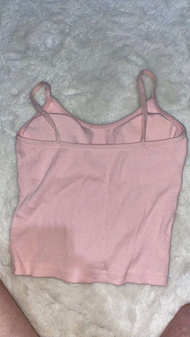 Toz pembe askıkı crop - Görsel 2