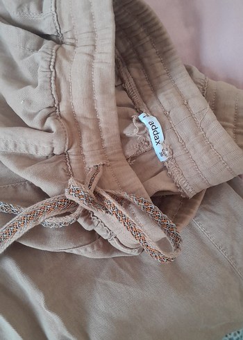 Addax Bej Rahat Kesim Keten Kumaş Pantolon