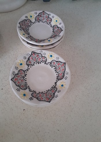 Beyaz Çiçek Desenli Seramik Bardaklar - Görsel 3