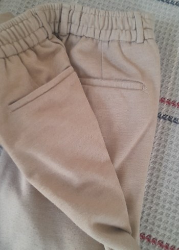 Bej erkek Keten Salaş Pantolon - Görsel 3