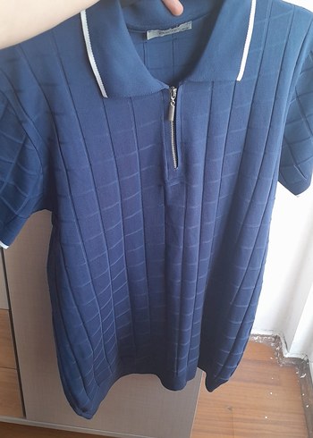 Mavi Polo Yaka Erkek Tişört - Görsel 3