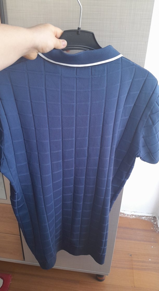 Mavi Polo Yaka Erkek Tişört - Görsel 2