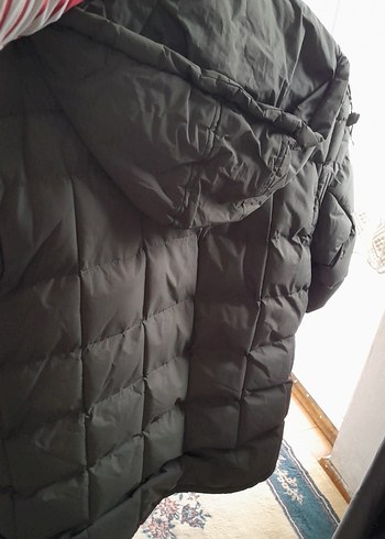 Gri Kapitone Kadın Kışlık Mont - Görsel 7