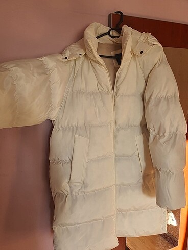 Oversize beyaz mont