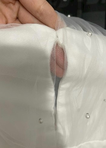 Zarif İncili Nikah Elbisesi | 2 Saat Giyildi | Uygun Fiyat - Görsel 6