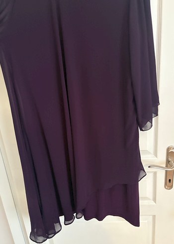 Mor Kadın Uzun Salaş Elbise - Görsel 5