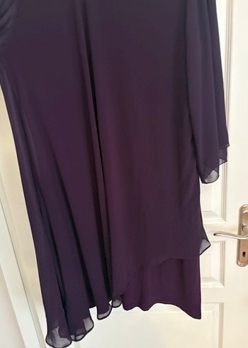 Mor Kadın Uzun Salaş Elbise - Görsel 6