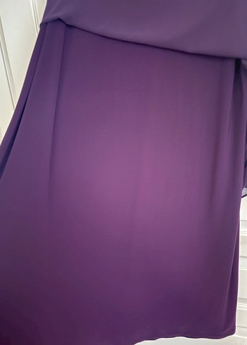 Mor Kadın Uzun Salaş Elbise - Görsel 4