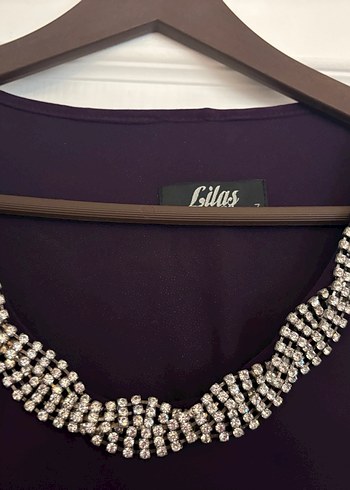 Mor Kadın Uzun Salaş Elbise - Görsel 3