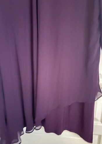 Mor Kadın Uzun Salaş Elbise - Görsel 7