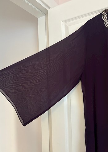 Mor Kadın Uzun Salaş Elbise - Görsel 2