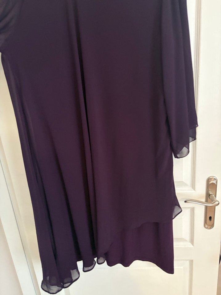 Mor Kadın Uzun Salaş Elbise - Görsel 5
