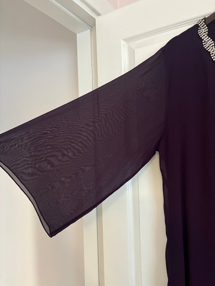 Mor Kadın Uzun Salaş Elbise - Görsel 2