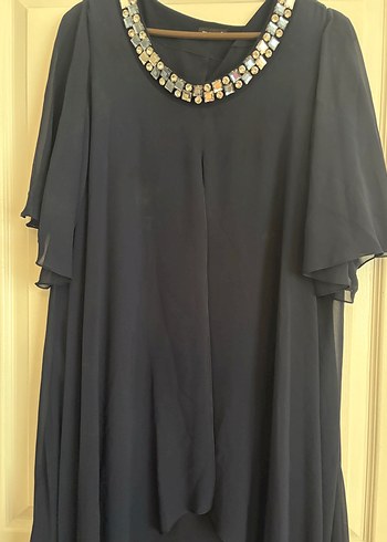 Kadın için Uzun Renkli Taşlı İşlemeli elbise - Görsel 5