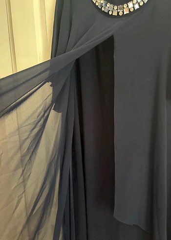 Kadın için Uzun Renkli Taşlı İşlemeli elbise - Görsel 6