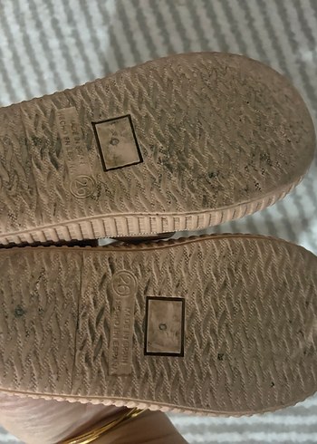 Kız Çocuk Bej Tokalı Kauçuk Sandalet - Görsel 8