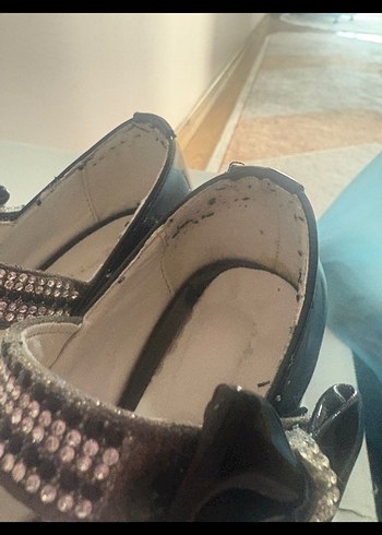 Kız Çocuk Siyah Rugan Tokalı Topuklu Ayakkabı - Görsel 3