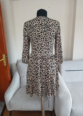 Leopar Desenli Elbise L beden - Görsel 18