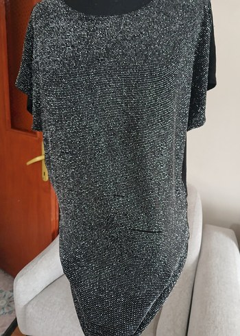 Siyah Kadın Kısa Kollu Bluz 44 46 beden - Görsel 20