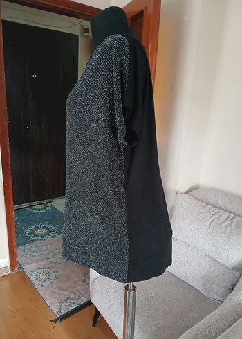 Siyah Kadın Kısa Kollu Bluz 44 46 beden - Görsel 17