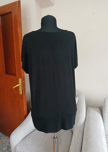 Siyah Kadın Kısa Kollu Bluz 44 46 beden - Görsel 14
