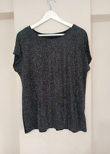 Siyah Kadın Kısa Kollu Bluz 44 46 beden - Görsel 4